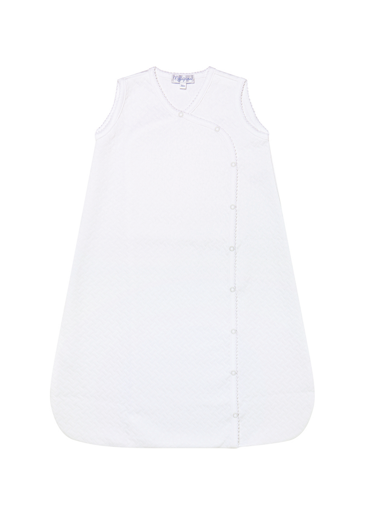 Basket Weave Baby Sack White