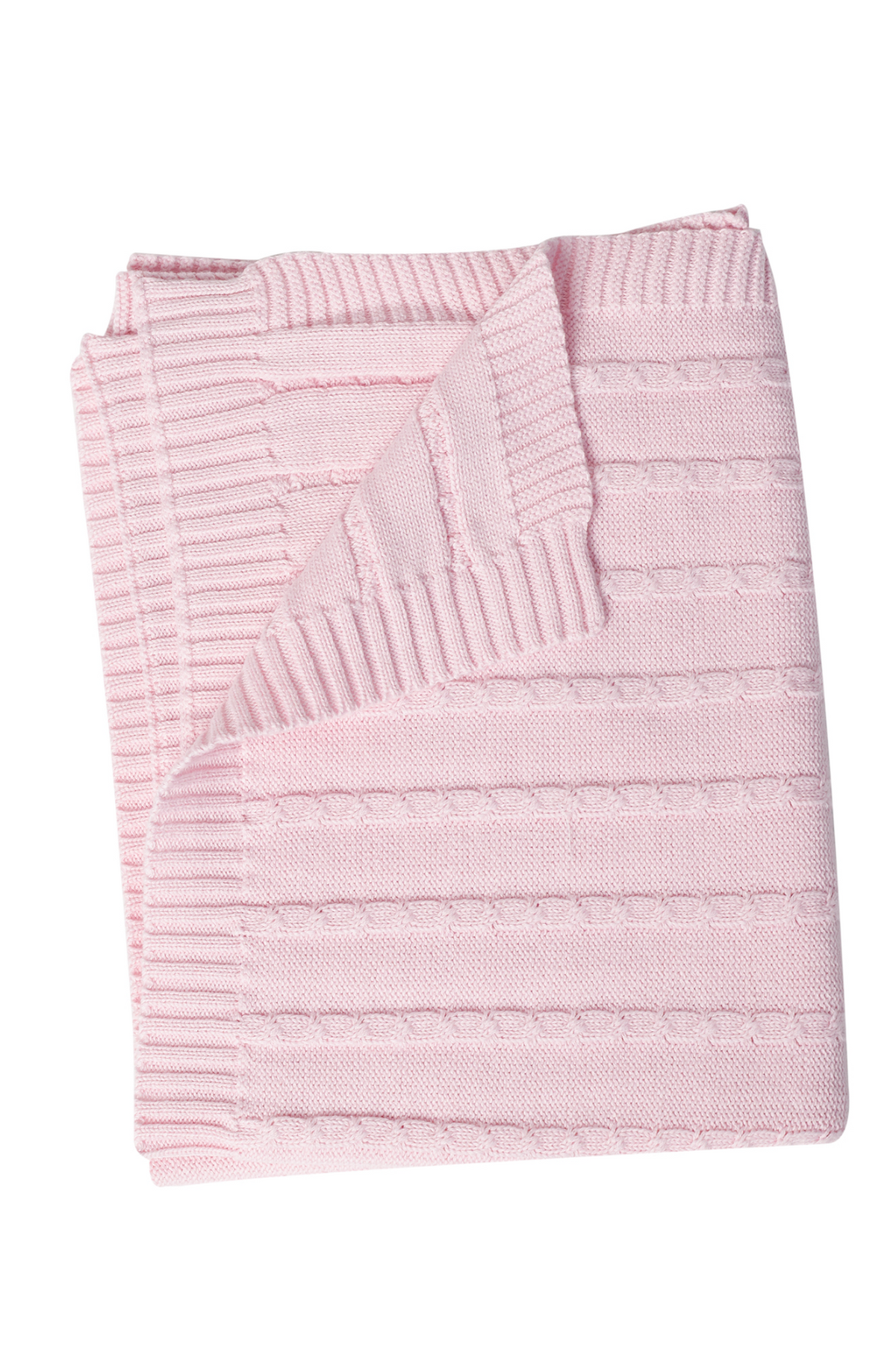 Pink Cable Knit Blanket