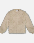 Faux Fur Coat Oyster Gray