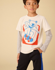 Skater Moon Bear Layered Tee