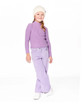 Stretch Corduroy Wide Leg Pant Lavender