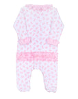 Baby Bows Printed Ruffle Footie