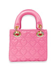 Heart-Quilted Bag Fushia