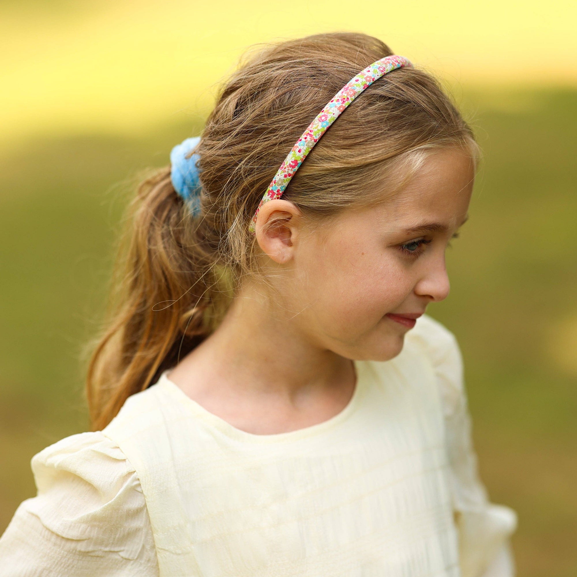 Thin Floral Headband - Non Slip Hair Accessories for Kids