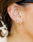 Screwback Stud Earrings - Juliet Clear 5mm