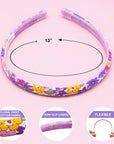 Thin Floral Headband - Non Slip Hair Accessories for Kids