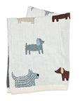 Buddy Dog - Organic Jacquard Sweater Knit Baby Blanket