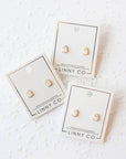 Screwback Stud Earrings - Ghost