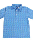 Youth Albatross Polo - Golf Tees All-Over Print on Azure