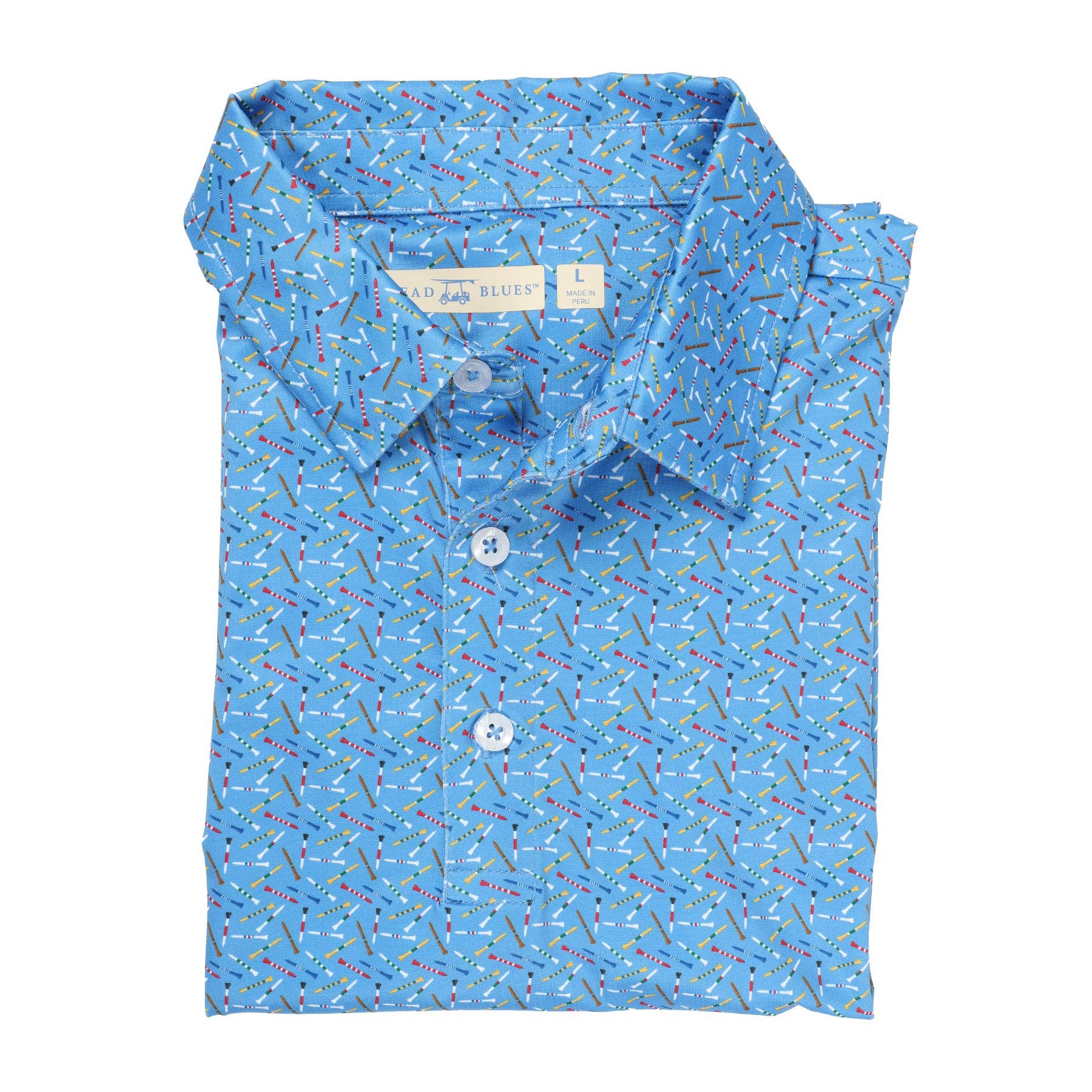 Albatross Polo - Golf Tees Azure