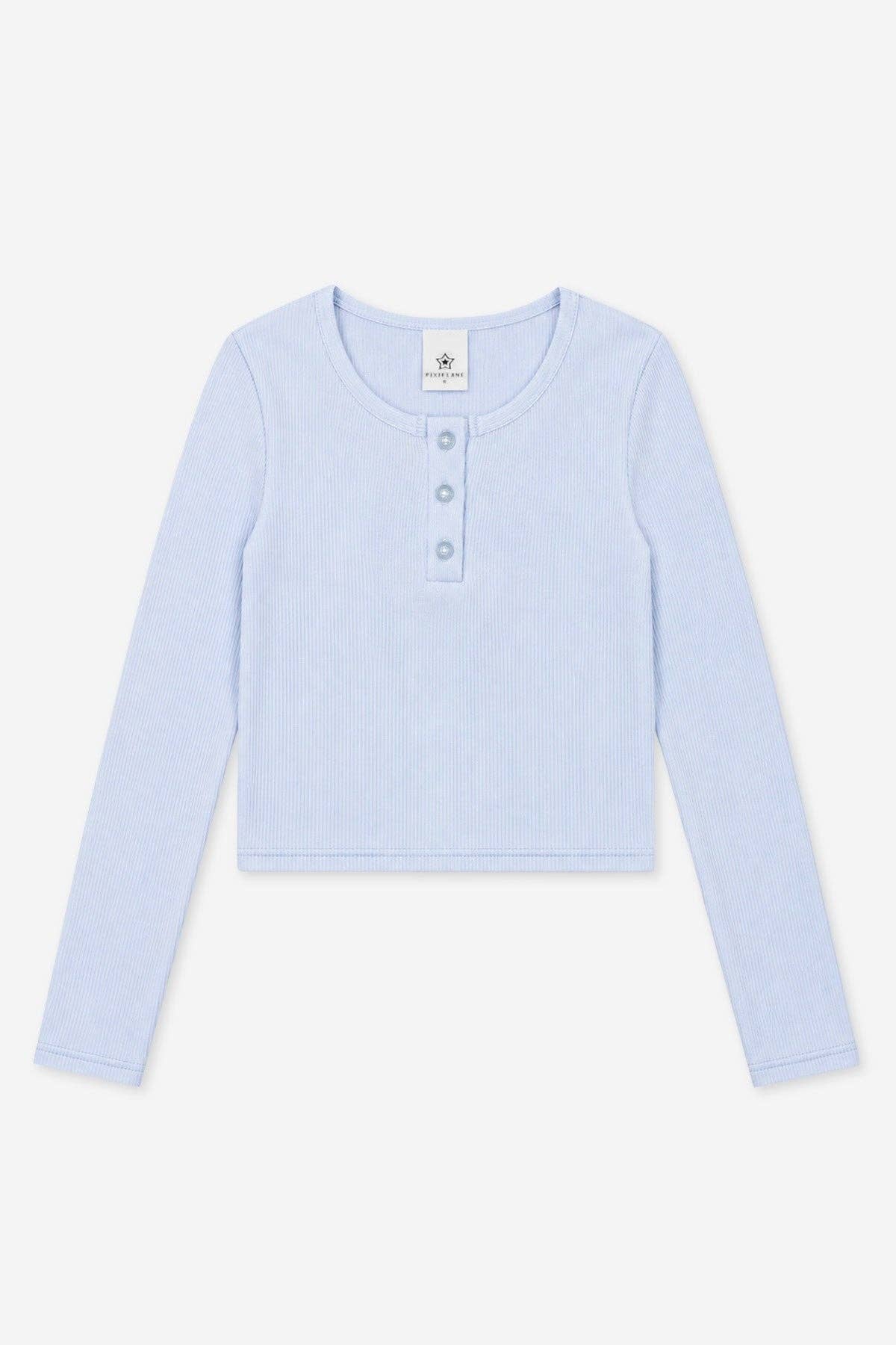 Ultra-Soft Rib Long Sleeve Fitted Henley