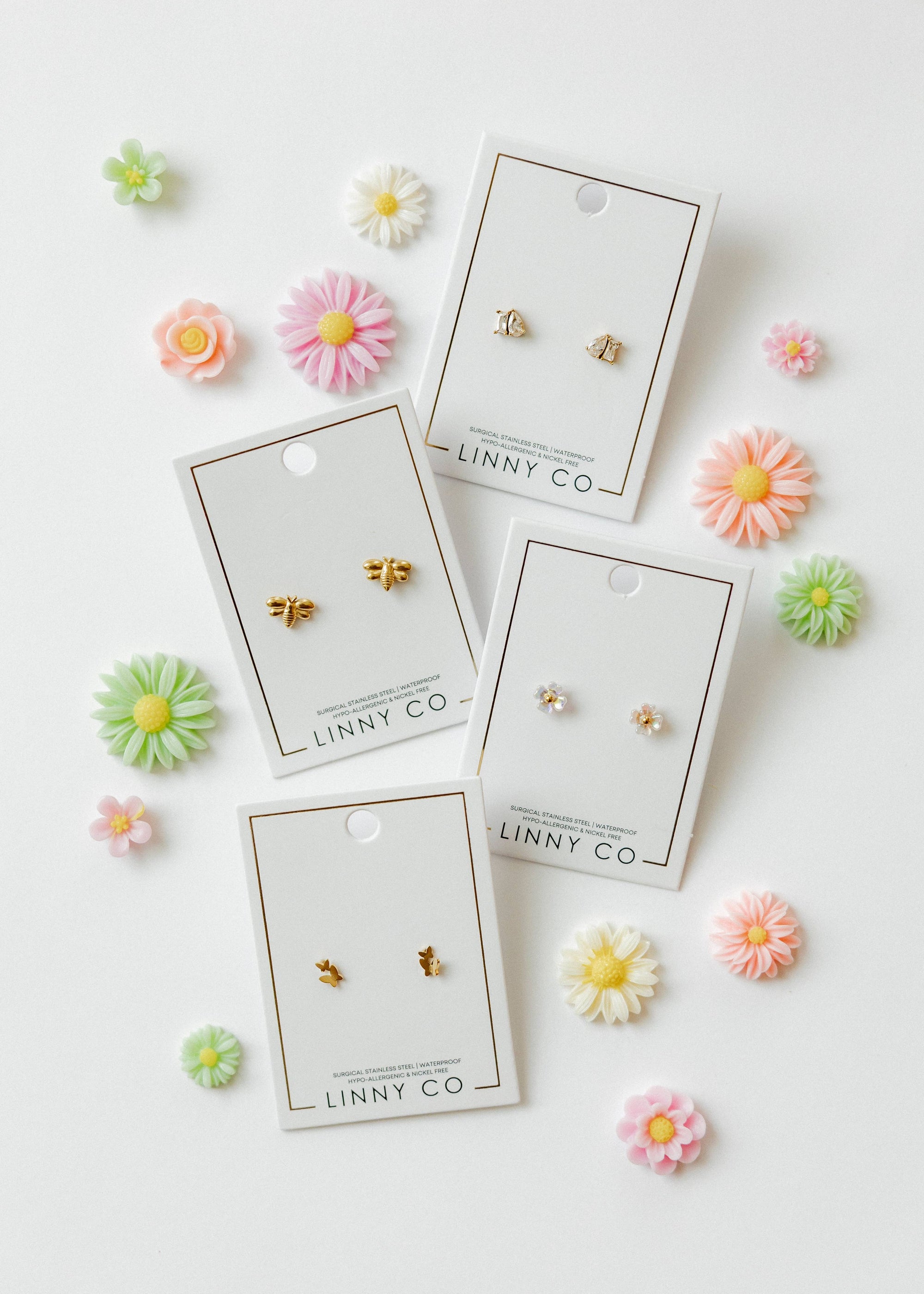 Screwback Stud Earrings - Lark Butterfly