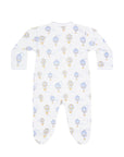 Blue Balloons Print Crossover Footie