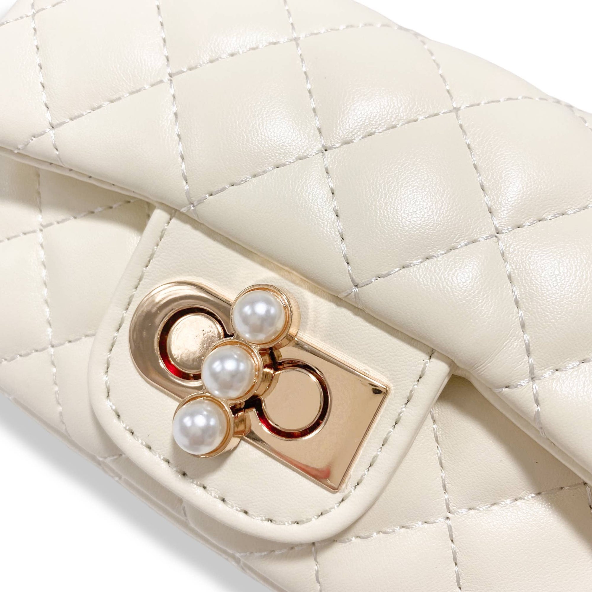 Pearl Closure Quilted Purse (6 Colors)