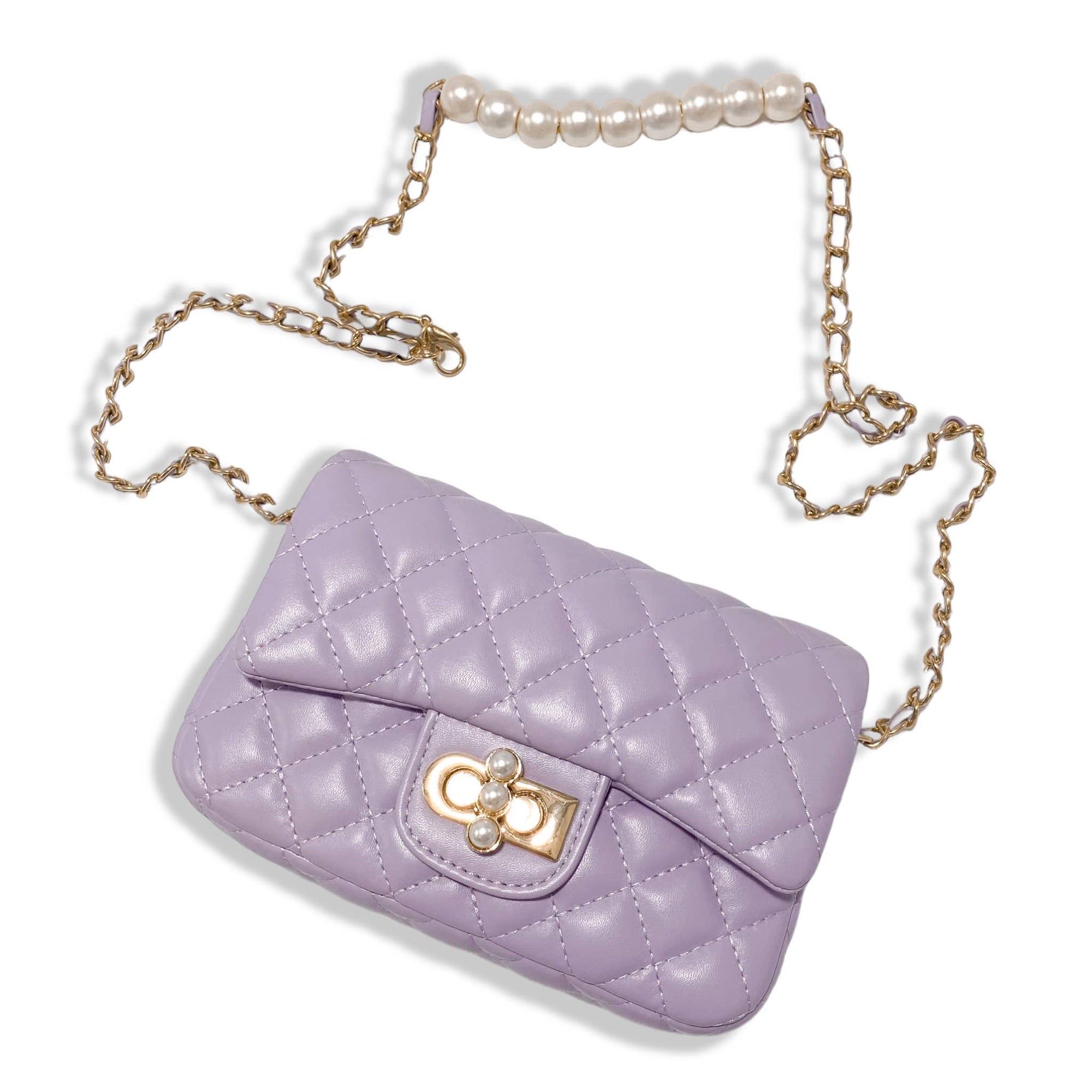 Pearl Closure Quilted Purse (6 Colors)