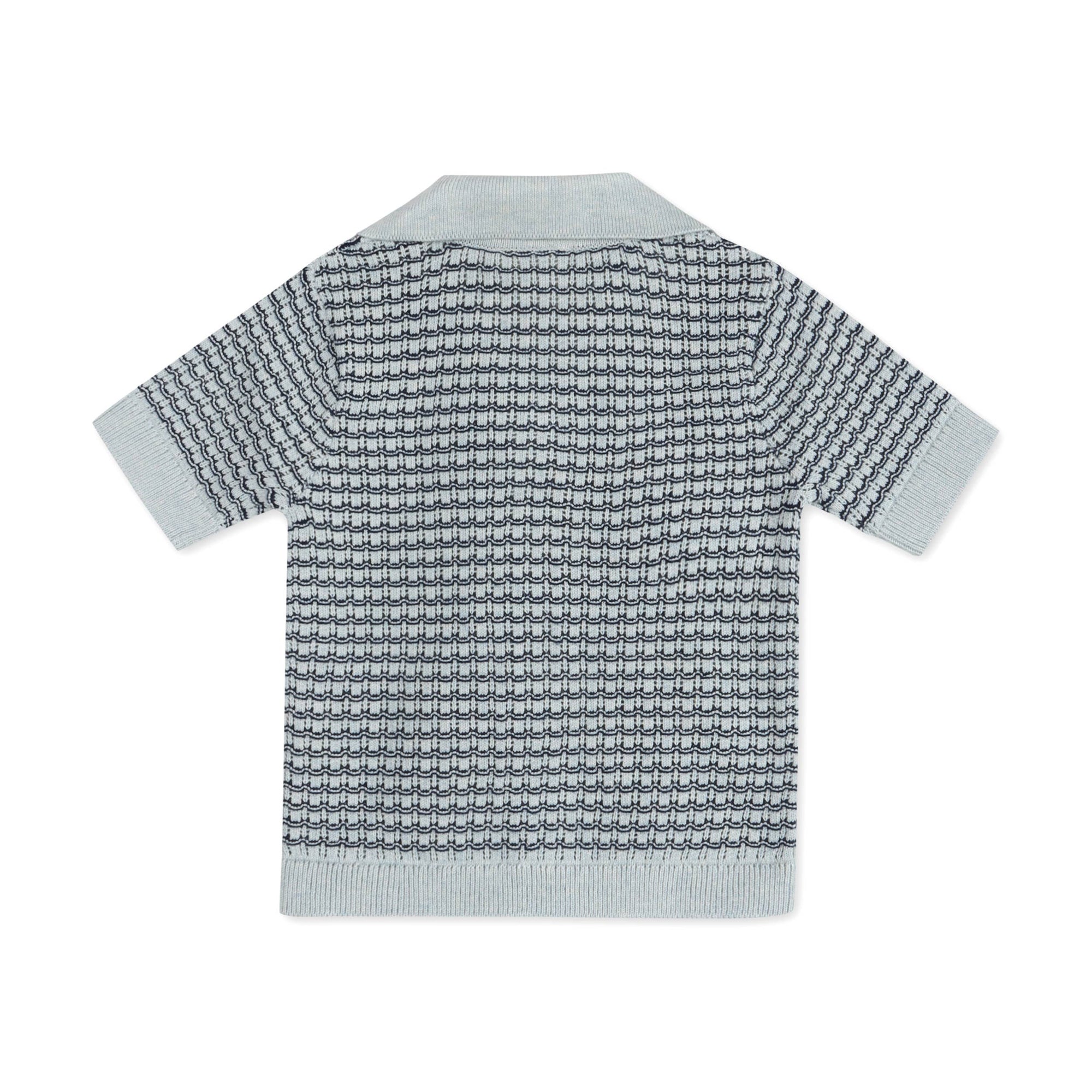Miles Wave Textured Baby Shirt &amp; Shorts Set (Organic Cotton)