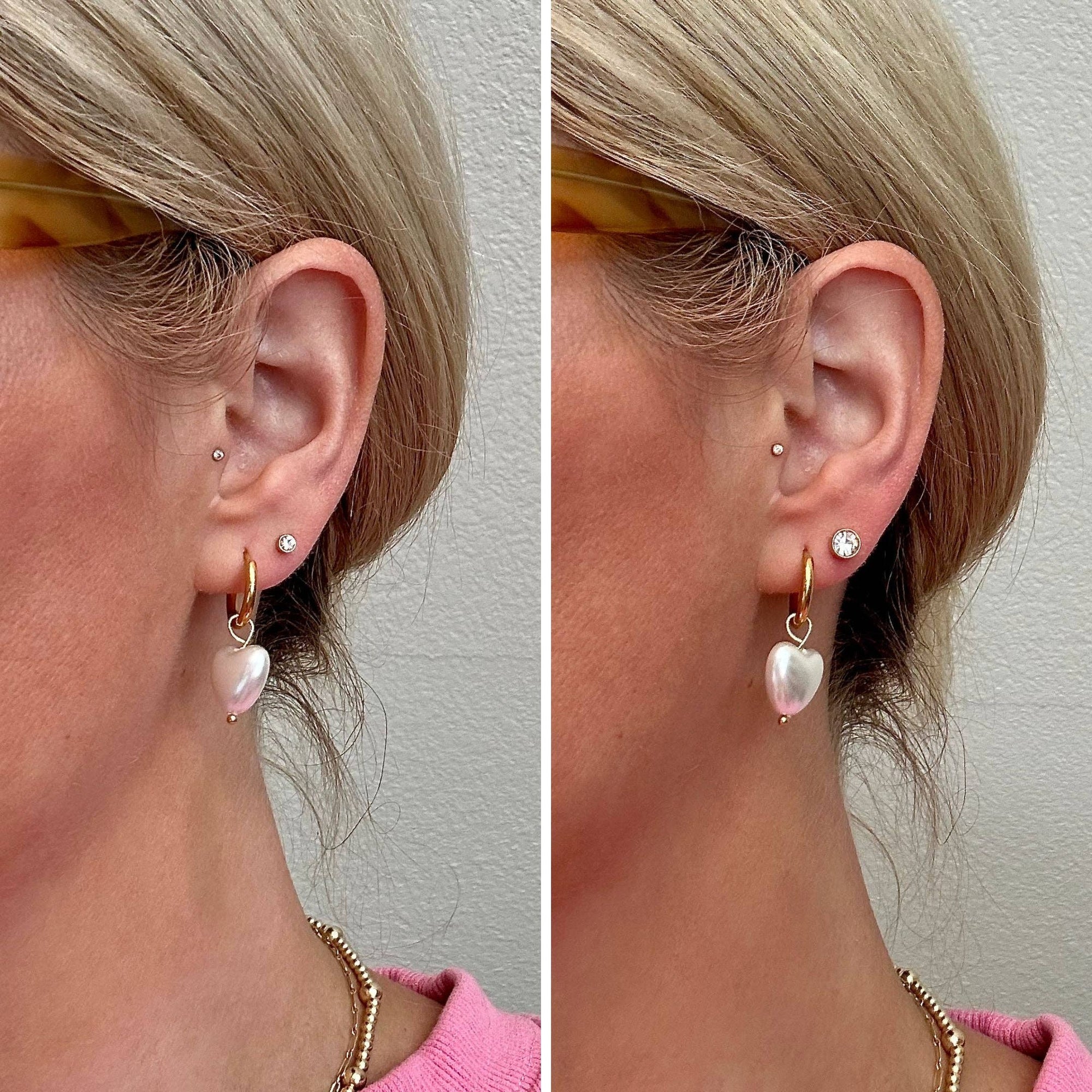 Screwback Stud Earrings - Juliet Clear 5mm