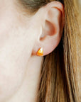 Screwback Stud Earrings - Candy Corn