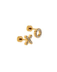Screwback Stud Earrings - XO