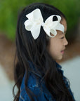 Pearl Center Satin Bows