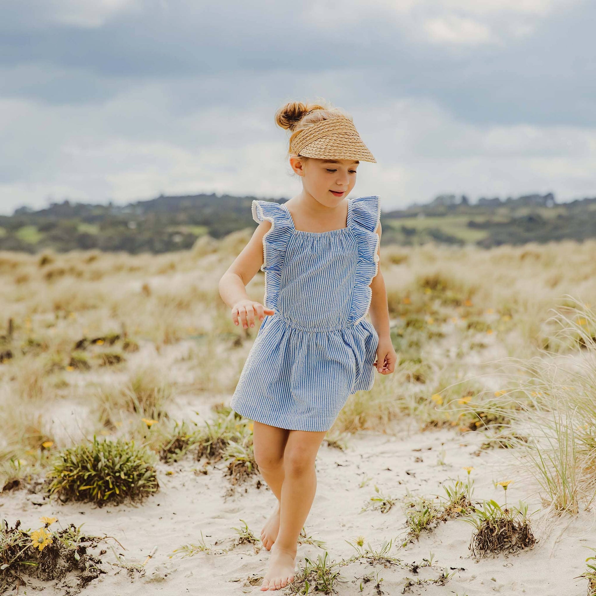 Cornflower Frilled Beach Dress