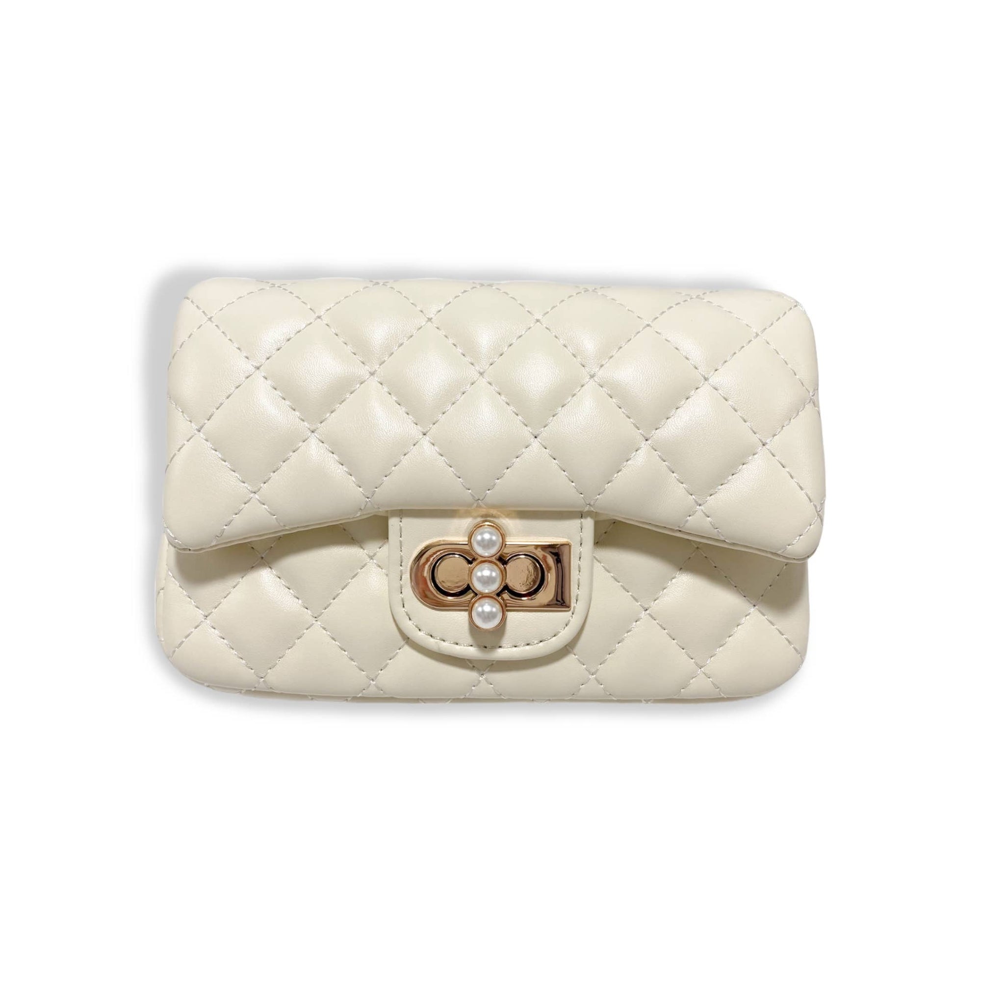 Pearl Closure Quilted Purse (6 Colors)