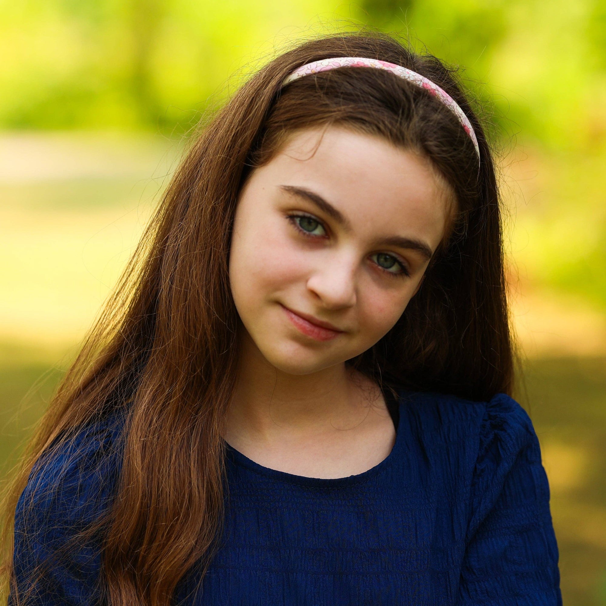 Thin Floral Headband - Non Slip Hair Accessories for Kids