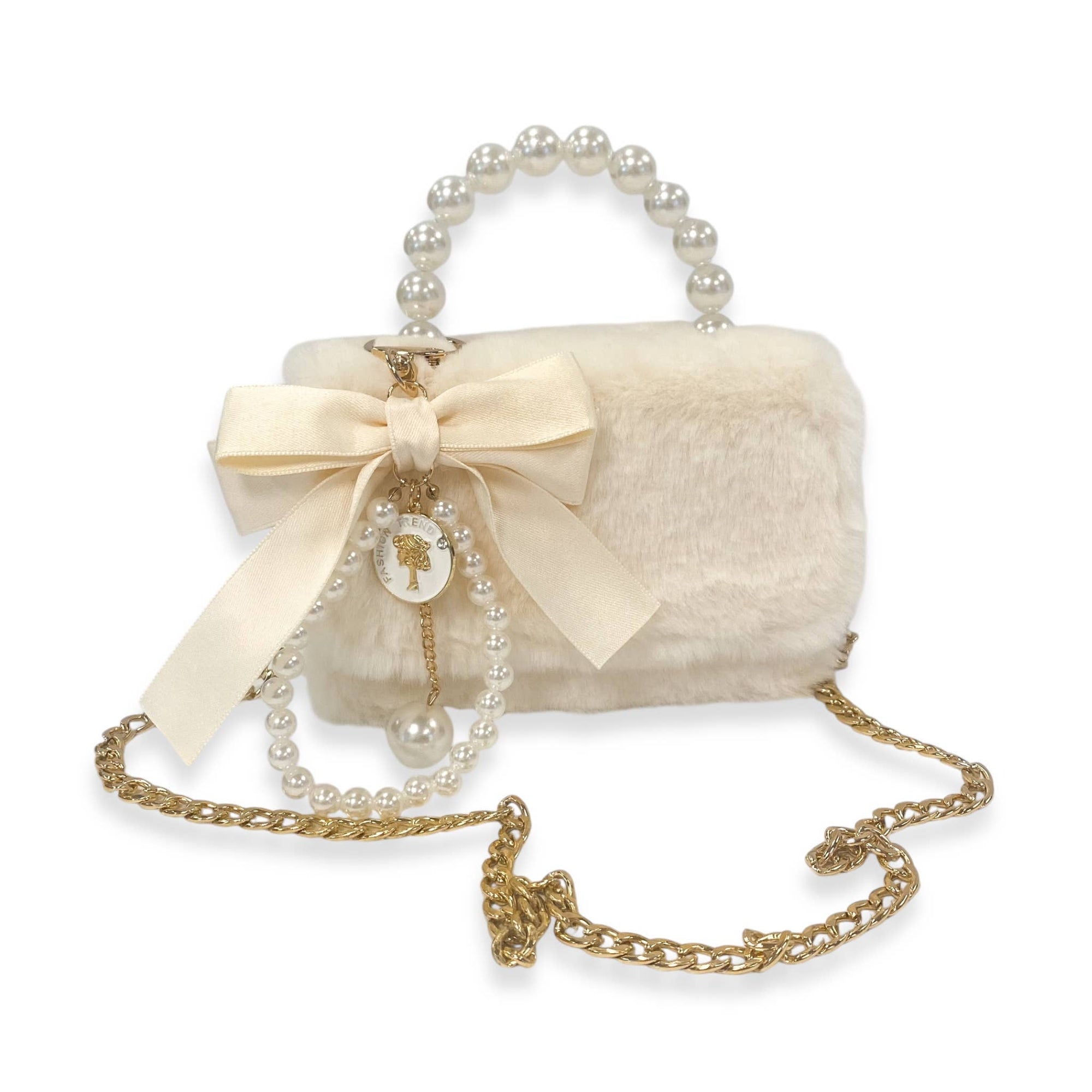 Furry Purse w/ Charm (3 Colors)