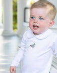Mallard Boy Duck Pima Bloomer Set | Lt Blue Bitty Dot