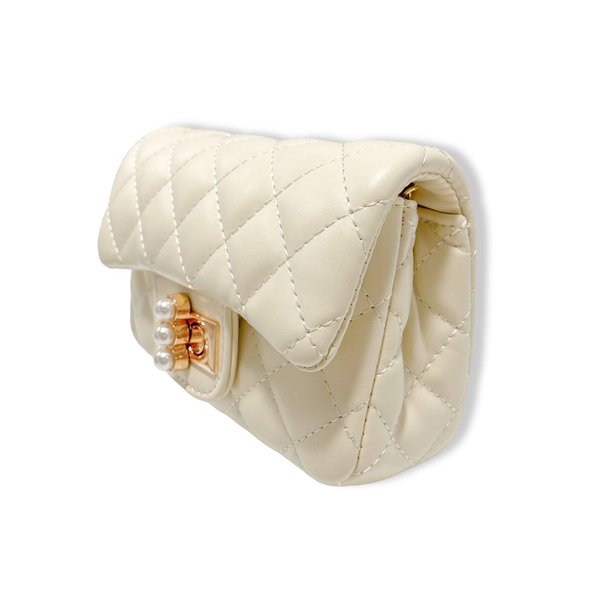 Pearl Closure Quilted Purse (6 Colors)