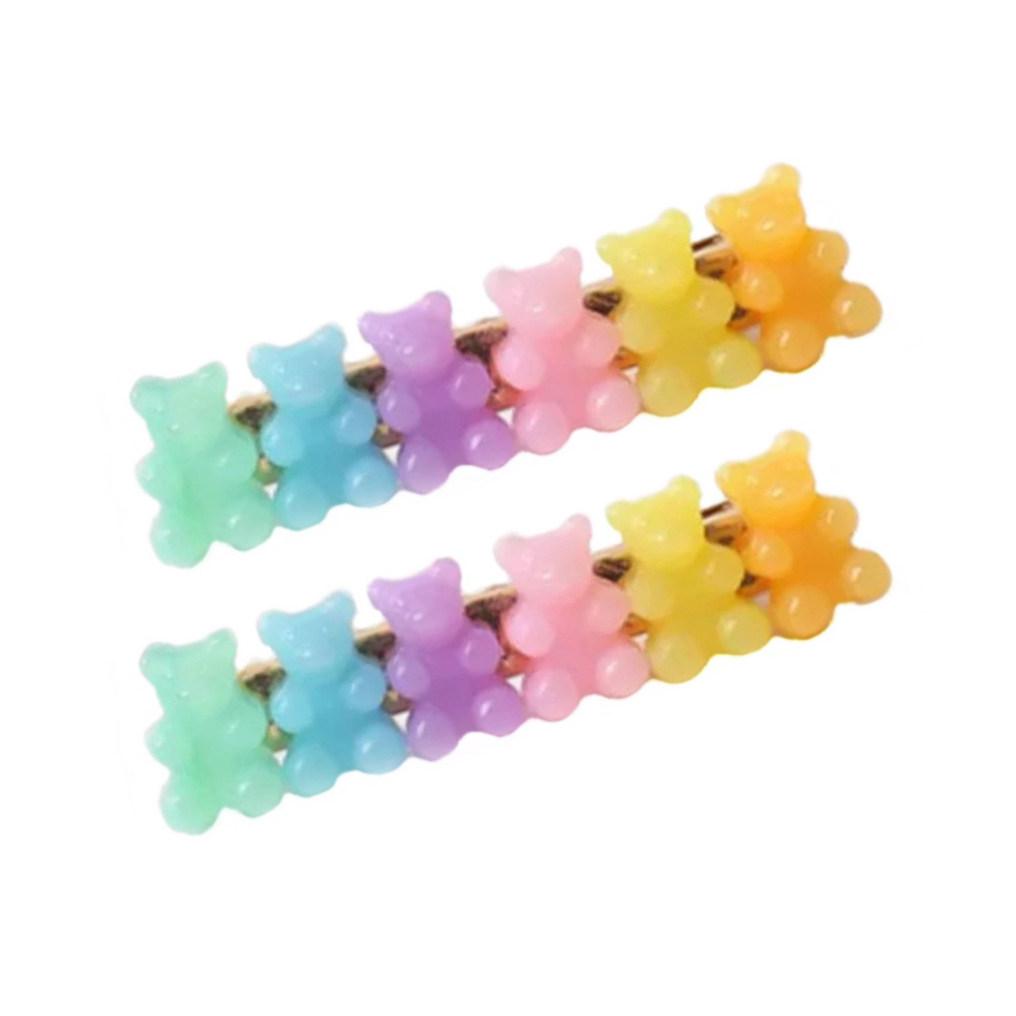 Pastel Gummy Bear Hair Clips Barretts