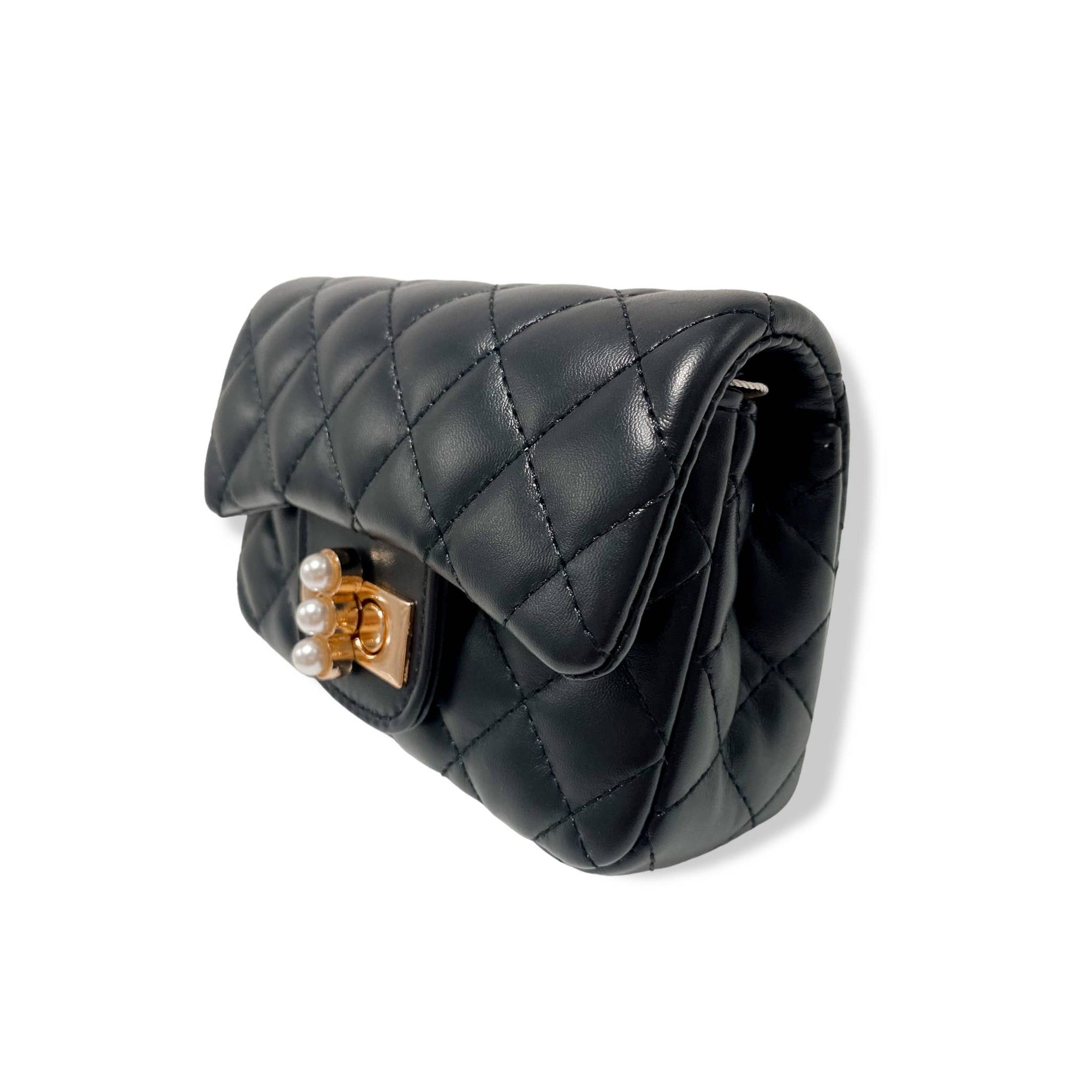 Pearl Closure Quilted Purse (6 Colors)