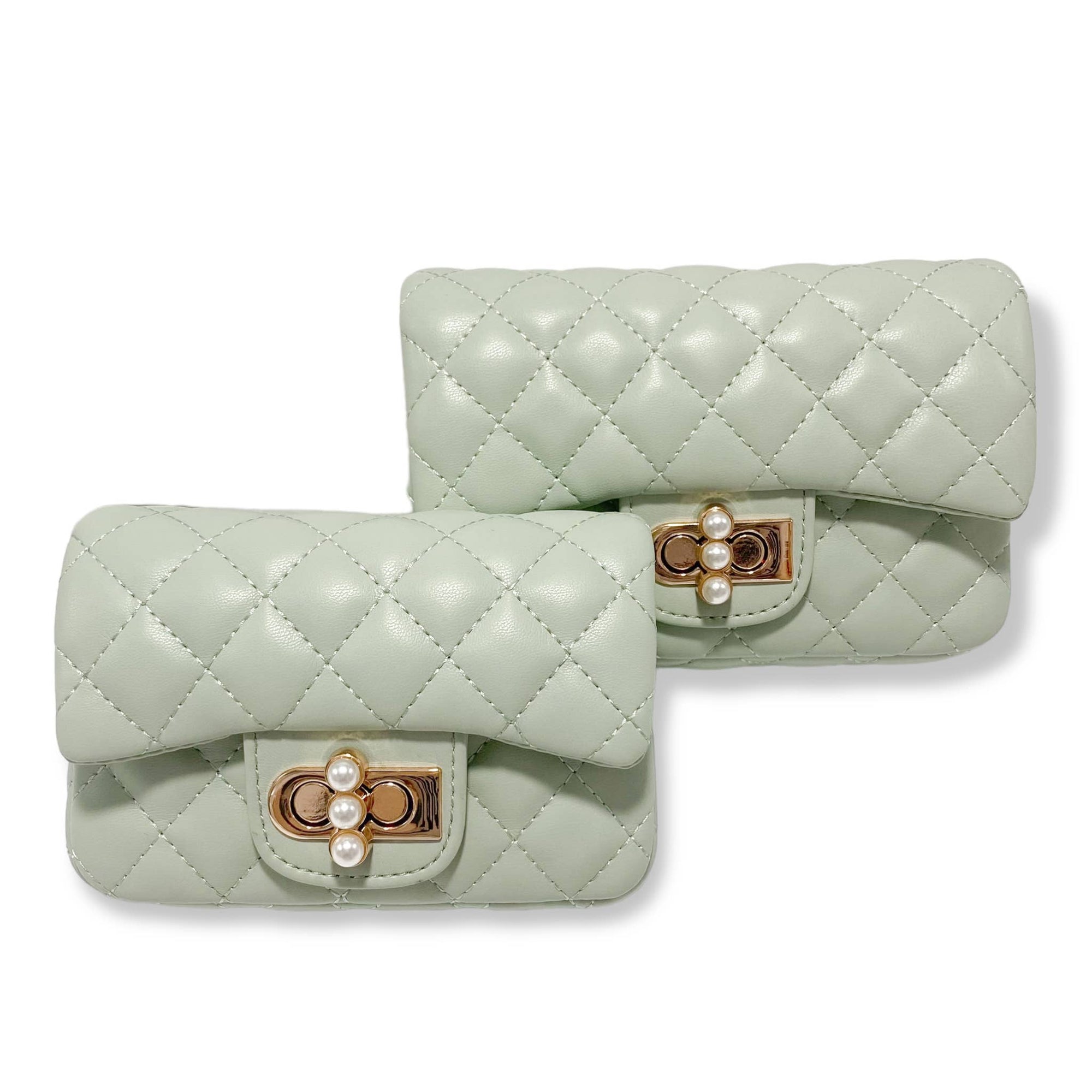 Pearl Closure Quilted Purse (6 Colors)