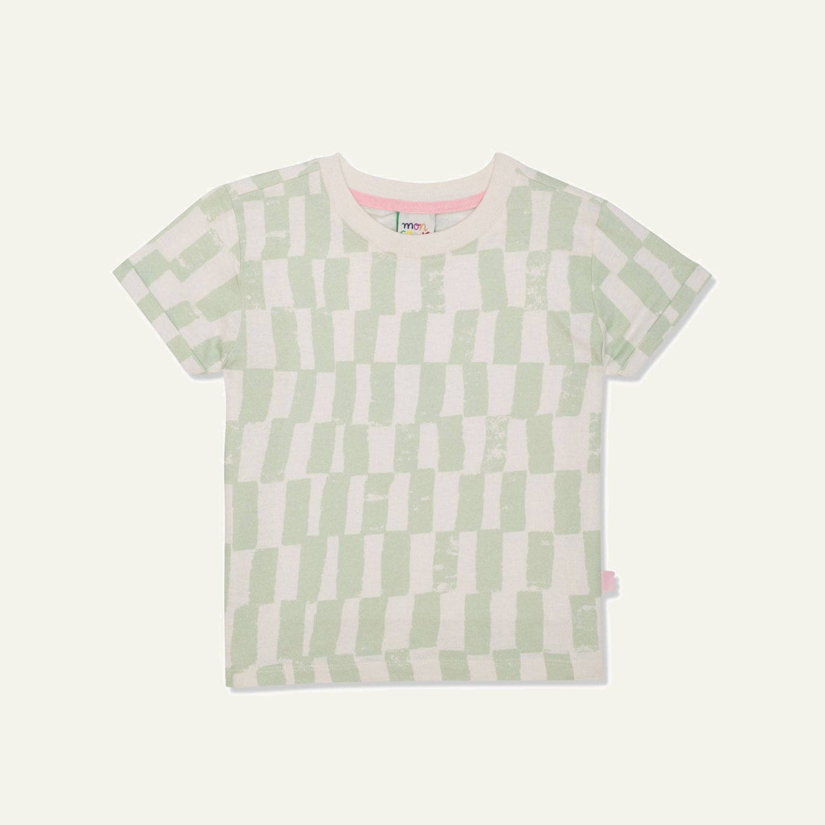 Recycled Cotton Checkered Kid T-shirt
