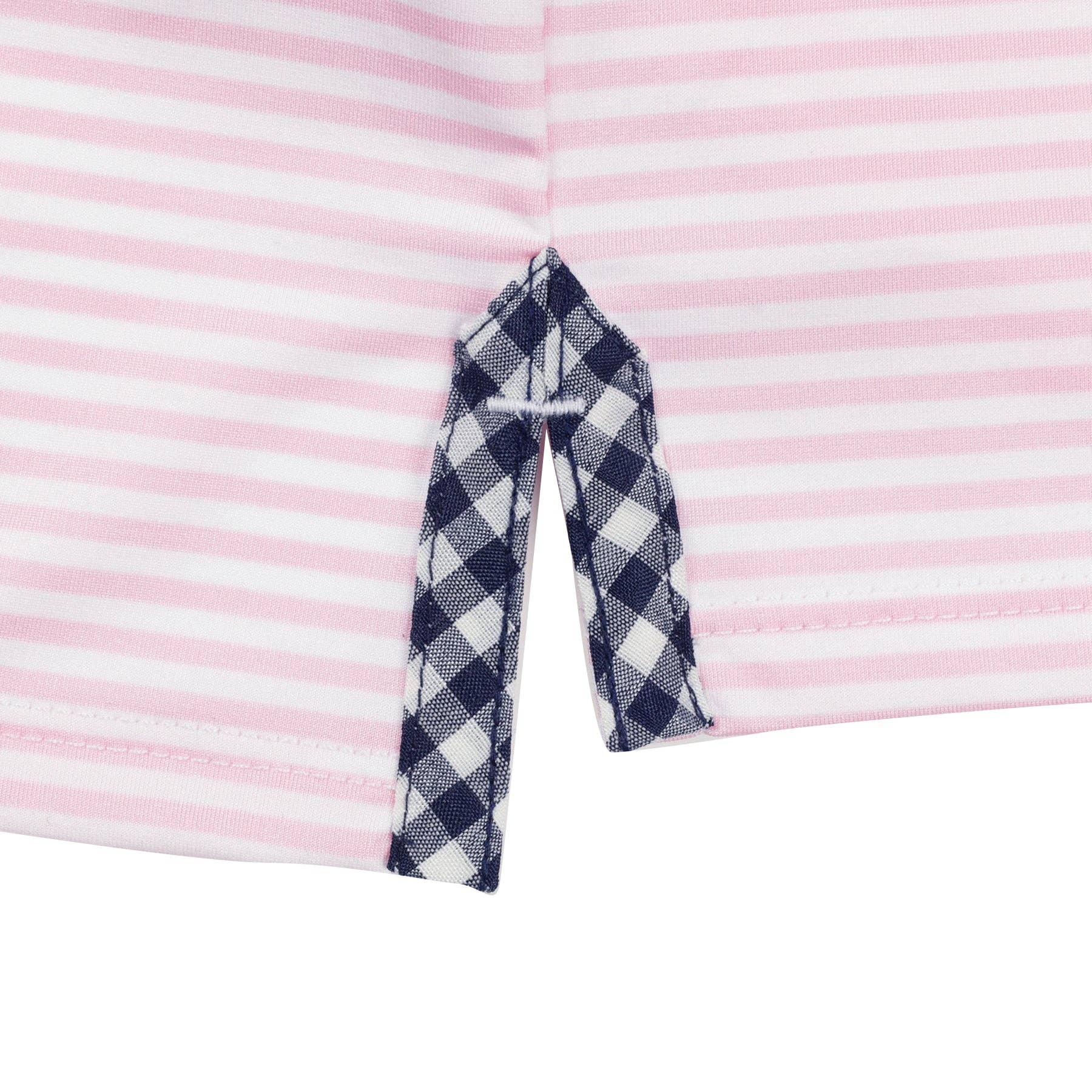 Albatross Youth Polo - Blush / White Stripe