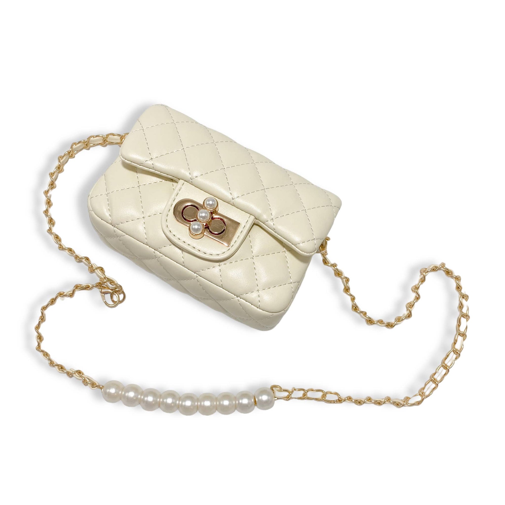 Pearl Closure Quilted Purse (6 Colors)