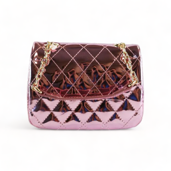 Crossbody Metallic Quilted Purse