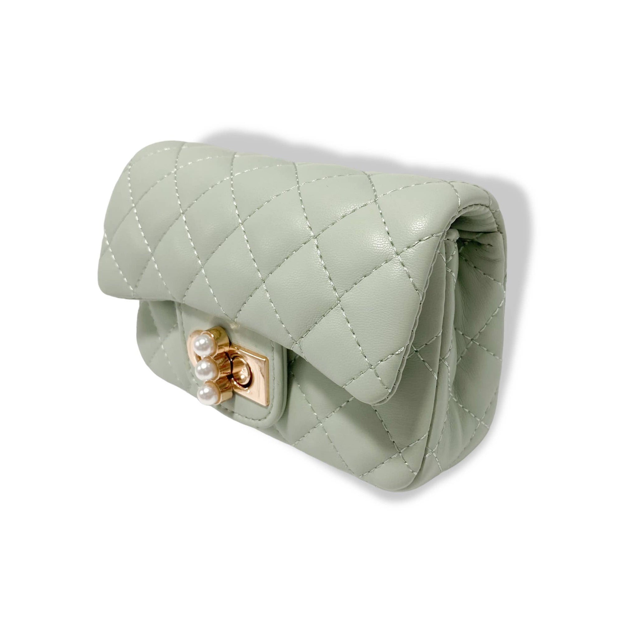 Pearl Closure Quilted Purse (6 Colors)