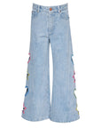 WIDE LEG JEANS WITH CUTOUT SHAPES