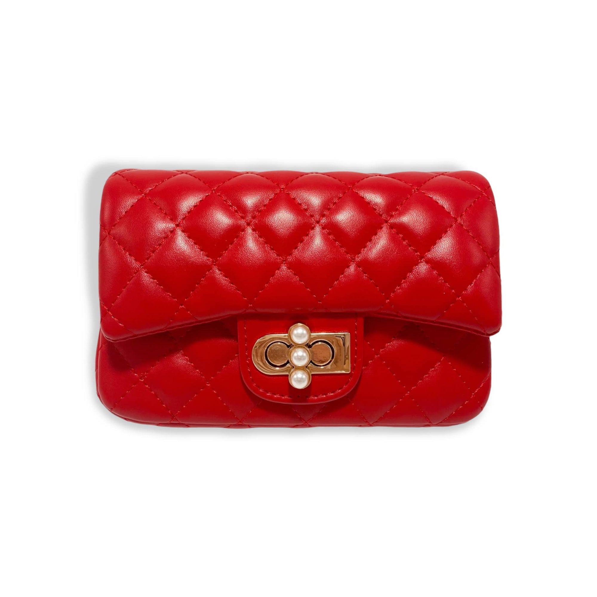 Pearl Closure Quilted Purse (6 Colors)