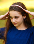 Thin Floral Headband - Non Slip Hair Accessories for Kids