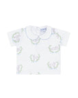 Blue Lamb Print Diaper Cover Set