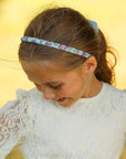 Thin Floral Headband - Non Slip Hair Accessories for Kids