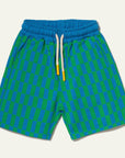Recycled Cotton Blue Checkered Kid Short