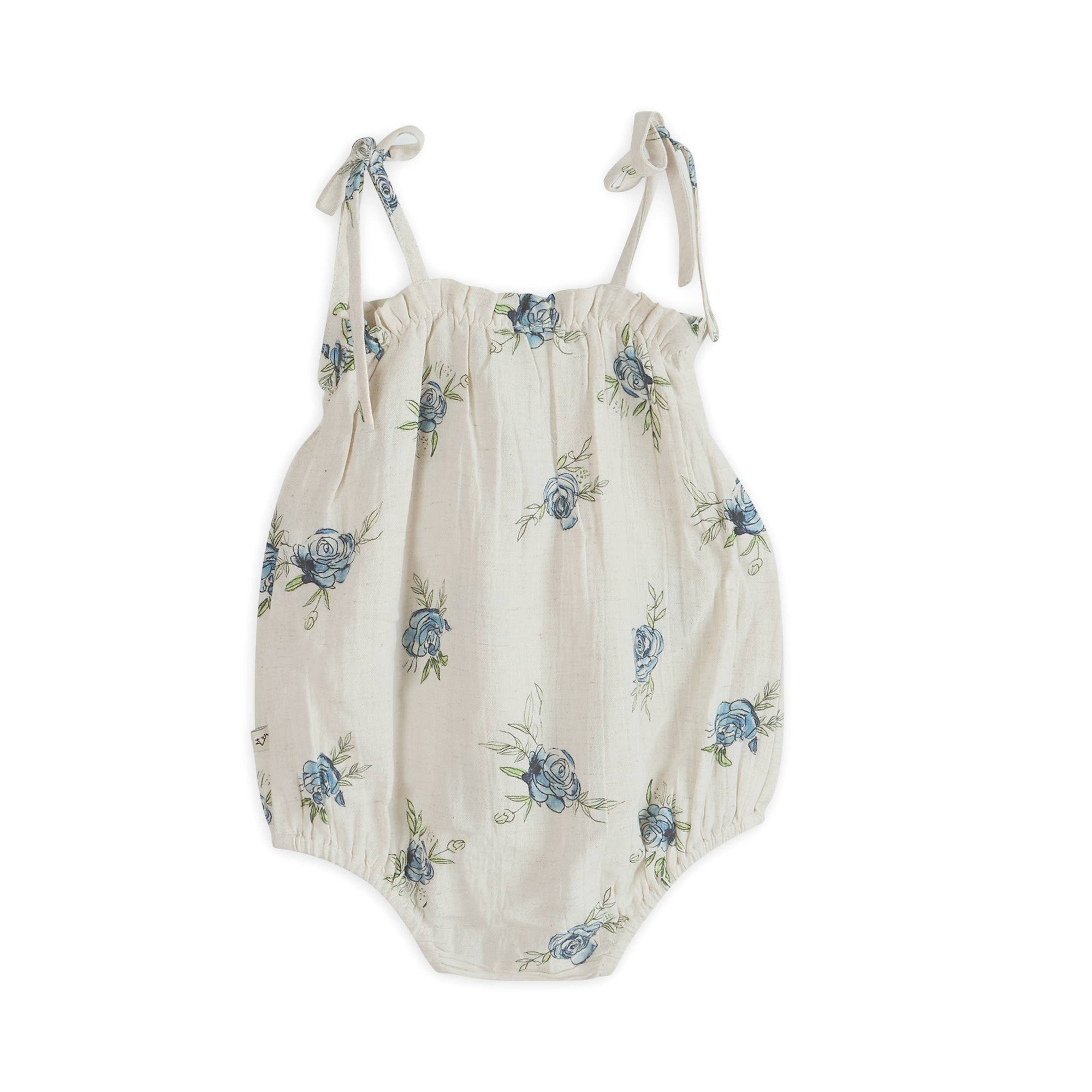 Anais Floral Baby Romper + Headband (Linen Blend)