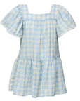 Cornflower Gingham Beach Dress