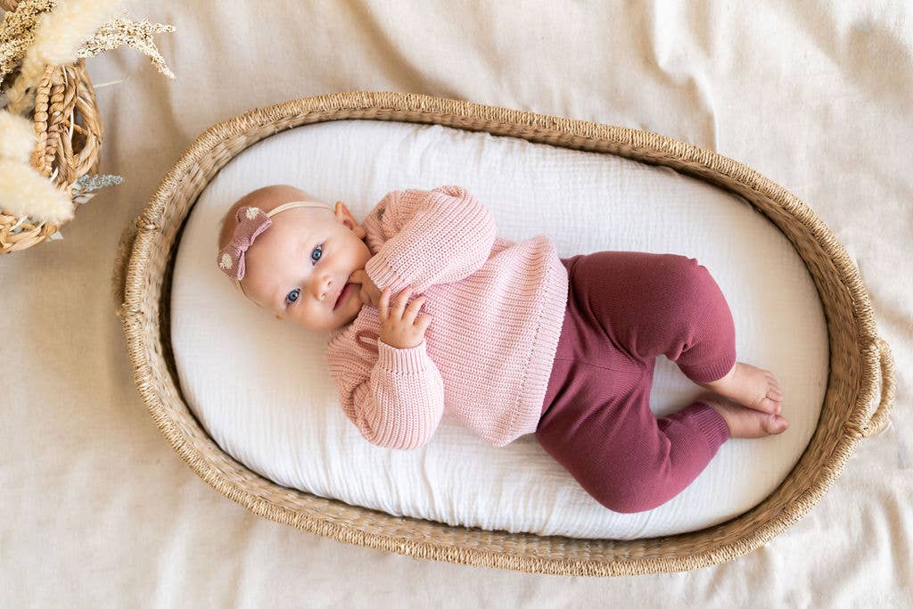 Love Embroidered Sweater Knit Baby Pullover (Organic Cotton)