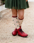 Tree Farm Scalloped Knee Socks