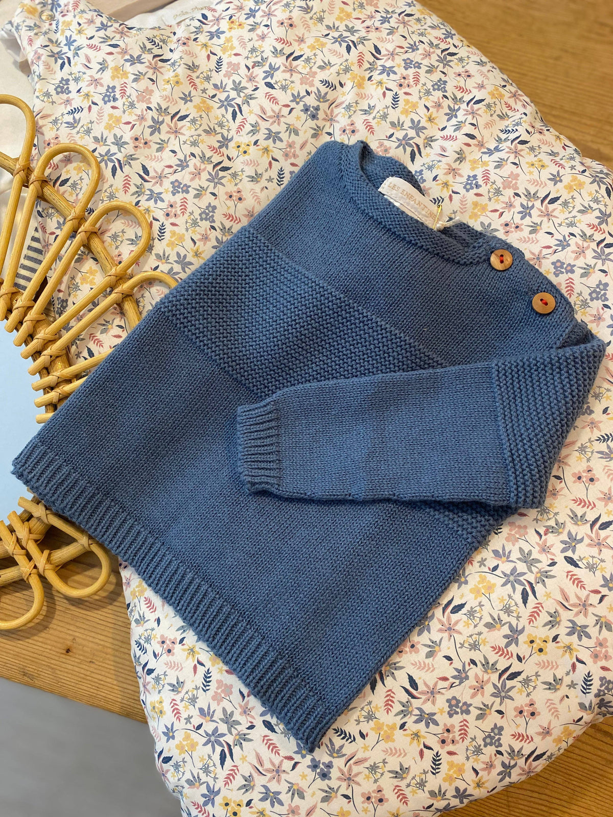 Storm blue foam sweater