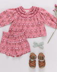 Girls Theodore Short Pink Strawflower